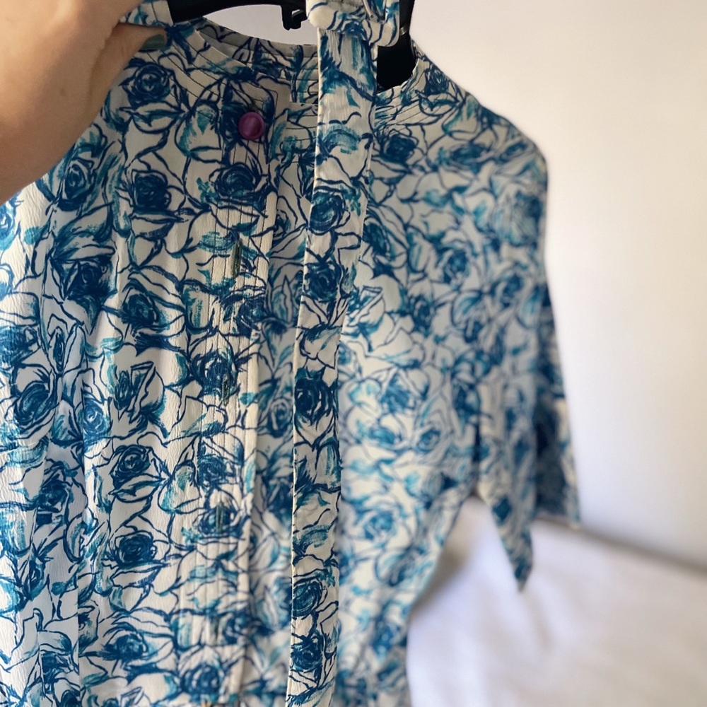 1950s belted Dress with floral print